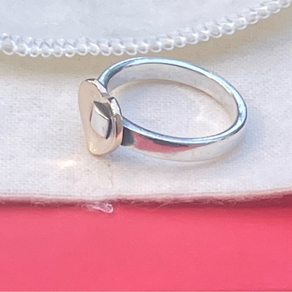 James Avery 14k yellow gold and sterling silver heart ring - Picture 5 of 5